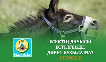 ЕСЕКТІҢ ДАУЫСЫ ЕСТІЛГЕНДЕ,  ДӘРЕТ БҰЗЫЛА МА?  (Тәмсіл)